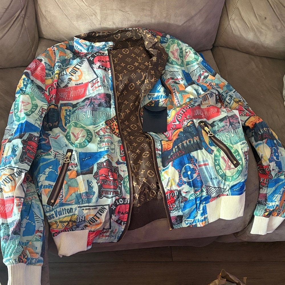 Louis Vuitton Multicolor Graphic Bomber Jacket